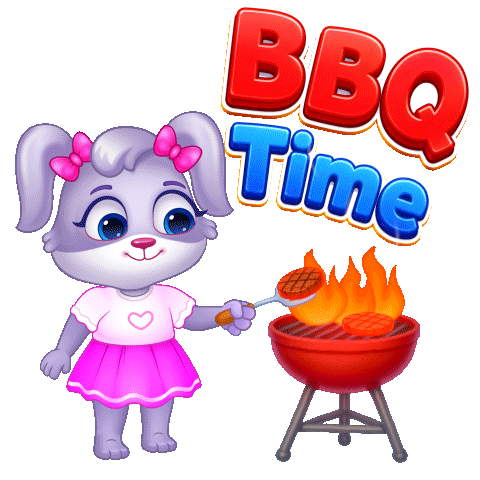 Party Grilling Sticker by Lucas and Friends by RV AppStudios