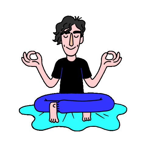 Meditating Inner Peace Sticker by Jason Clarke