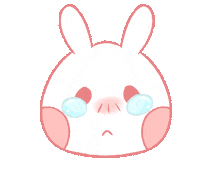 Banity pink cry bunny banity Sticker