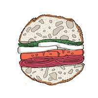 Sandwich Panini Sticker by BILLIE JUSTICE THOMSON