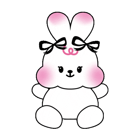 TOJIMoonGoo bunny rabbit bow coquette Sticker