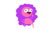 Happy Big Hair Sticker by Sethward