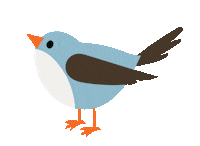 Summer Bluebird Sticker by Saunders & Associates