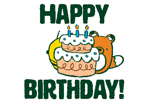 thewoobles giphyupload kawaii birthday fox Sticker