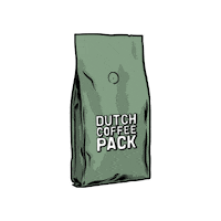 dutchcoffeepack coffee green bag matte Sticker