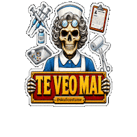 Skull Salud Sticker