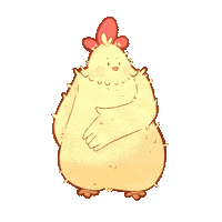 skshirokuro kawaii animated adorable chicken Sticker