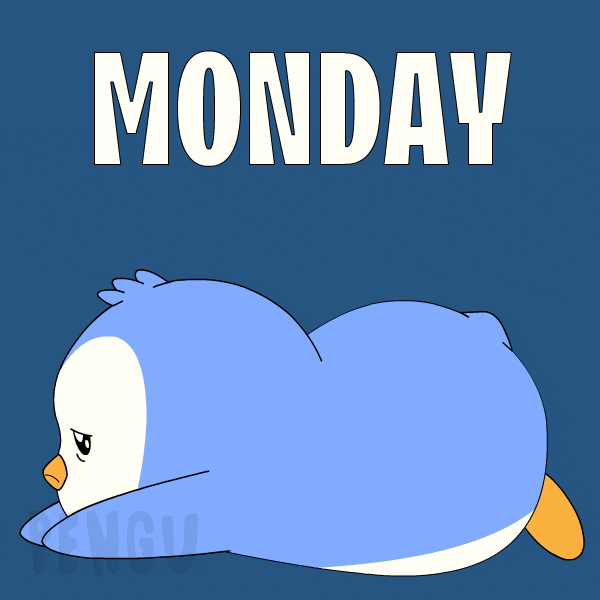 Monday Morning Pain GIF by Pudgy Penguins