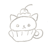 yopicakes cat かわいい cupcake ねこ Sticker