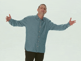 Celebrity gif. Tim Robinson from I Think You Should Leave with Tim Robinson has his arms outstretched as he shakes his head and says, "Really?"