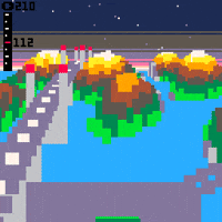 chiptune sky horizon voxel GIF