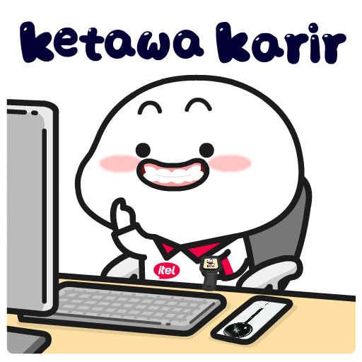 itel_id lucu ketawa kocak quby Sticker