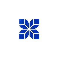 aleksandrasuwara logo blue indigo blueflower Sticker