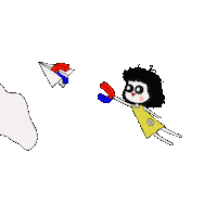 sabuchan fly flying airplane flight Sticker