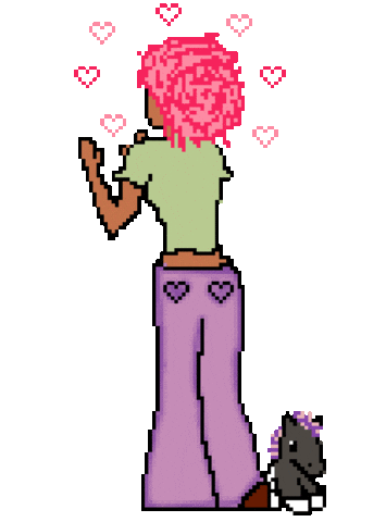 Pixel Love Sticker