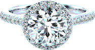 Halo Round Sticker by ELIZZA Fine Jewellery