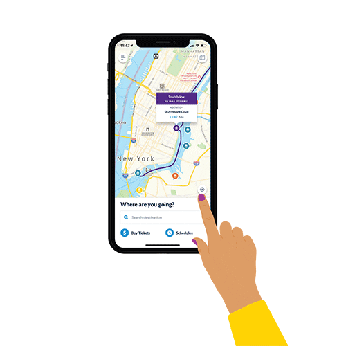 nycferry giphyupload swipe phone iphone Sticker