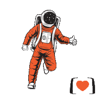 Spaceman Van Life Sticker by Flarespace