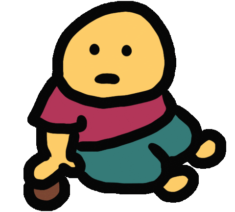 Baby Playing Sticker by Ruppert Tellac