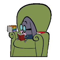Reading Sticker by Mrs Wordsmith
