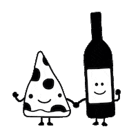 Pizza Vino Sticker by Aposto
