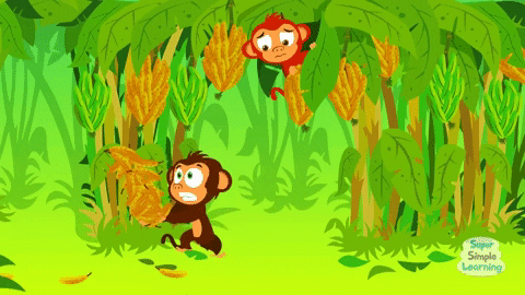 #supersimplelearning #supersimplesongs #monkeys #bananas #cute GIF by Super Simple