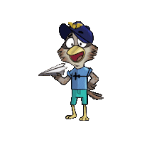 Defencekidz cartoon animal bird army Sticker