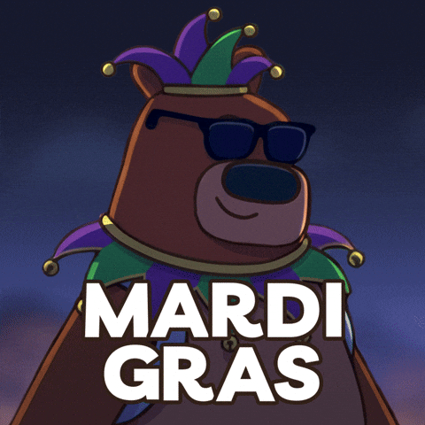 Mardi Gras Tuesday GIF by My Neighbor Alice