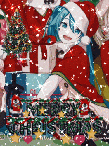 Katgyuhoney giphyupload giphycreatortest hatsune miku christmas hatsune miku navidad GIF