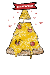 FlowerPizzaAthens pizza xmas greece athens Sticker