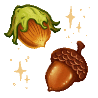 Muzangart fall autumn nuts automne Sticker