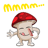 Mushroom Eating Sticker by Shabunoki PH