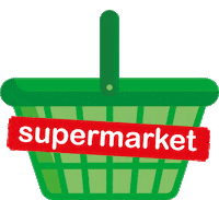 Shopping Basket Sticker by Little City UK