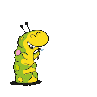 Official_colinthecaterpillar colin mands colin the caterpillar ms food Sticker