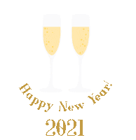 Happy New Year Champagne Sticker by Little Rock, Arkansas