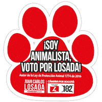 Ecreativos voto102 losada102 animales102 animalistas102 Sticker