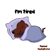 Tired Dog Sticker by VeeFriends