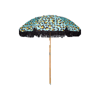 bamboobungalow beach umbrella bamboo bungalow Sticker