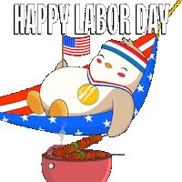 Labor Day Usa Sticker by Pudgy Penguins