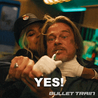 Brad Pitt Yes GIF by Bullet Train