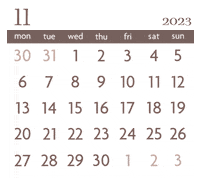 November Month Sticker