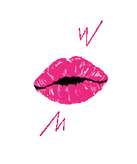 Pink Kiss Sticker by Penelope Wylde