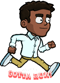 Gotta Run Running Sticker by REALOPOLY