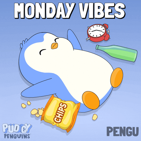 Tired Good Morning GIF by Pudgy Penguins