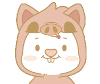 Bunny 呆 Sticker by EVANS艾特兔