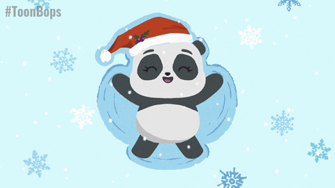 Panda Bear Christmas GIF by Treehouse Direct