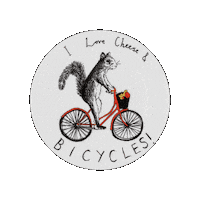 Jimbobart illustration animal cheese snack Sticker