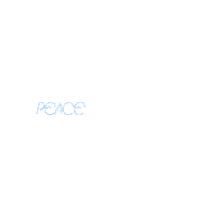 Peace Out Love Sticker by Mat Voyce