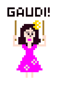 Lala Gaudi Sticker by CryptoWiener