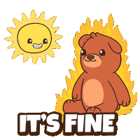 Nervous Teddy Bear Sticker by BEARISH